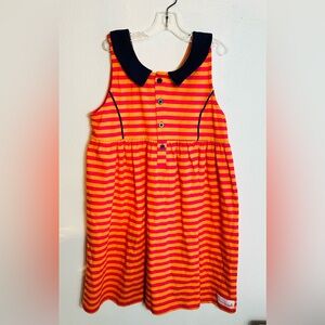 Flowersak Striped Kids Casual Dress Sz 12/14 NWT